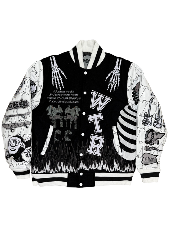 Distressed Varsity Jacket