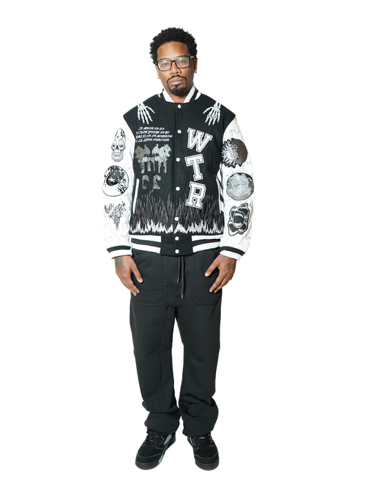 Distressed Varsity Jacket