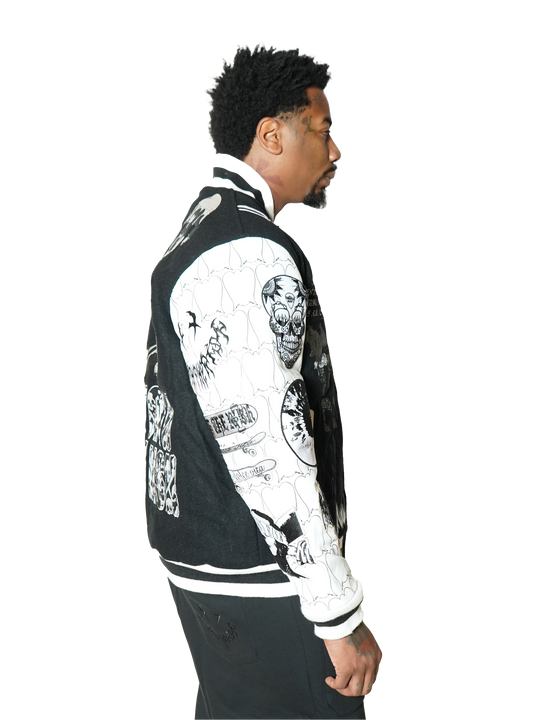Distressed Varsity Jacket