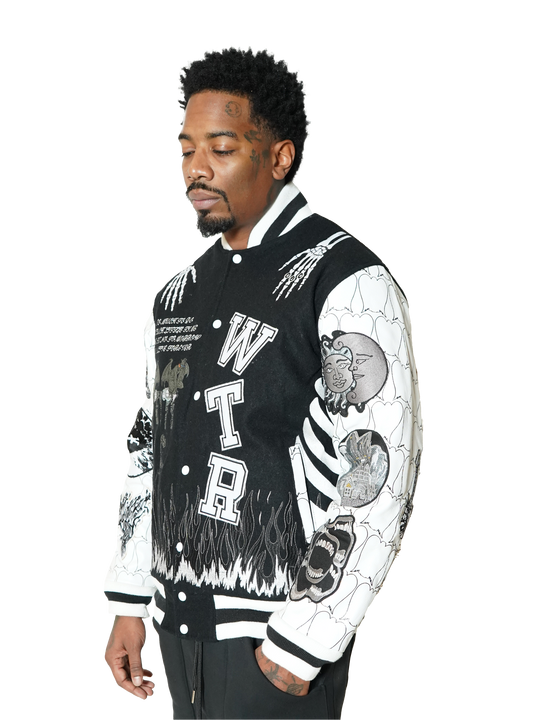 Distressed Varsity Jacket