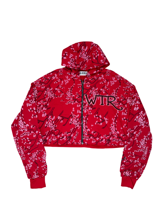 Cherry Blossom Women's Cropped Jacket