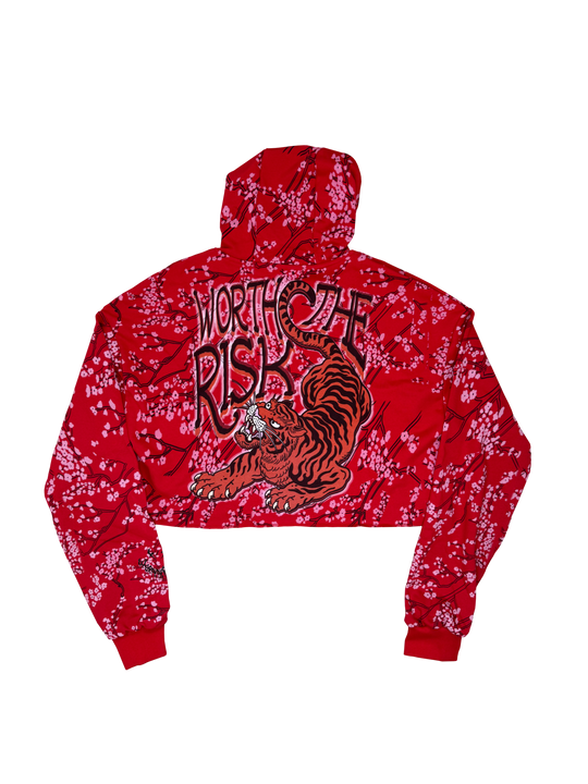 Cherry Blossom Women's Cropped Jacket