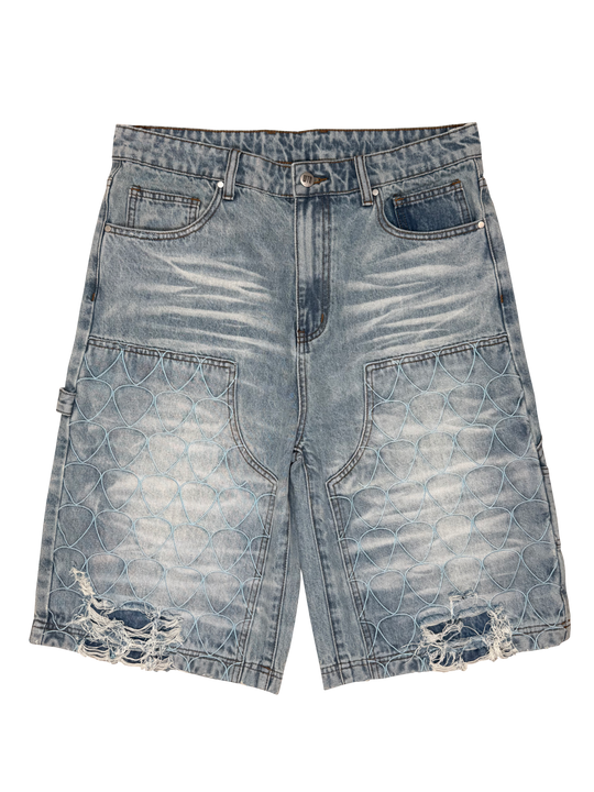 Guitar Pick Denim Shorts